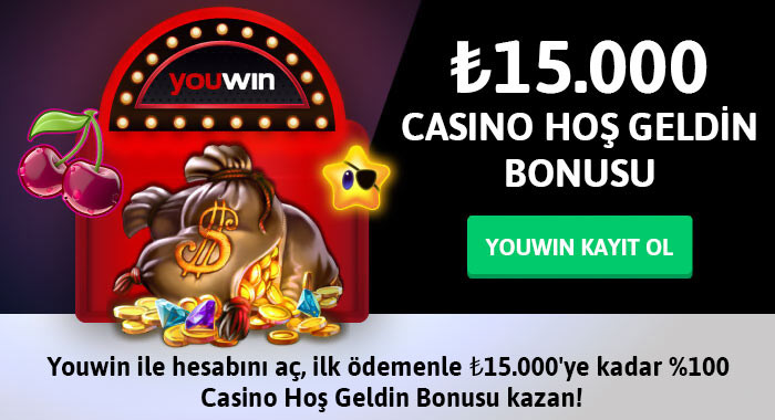 Youwin casino bonusu 15.000 TL
